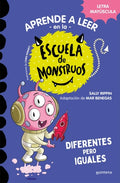 Aprender a Leer en la Escuela de Monstruos 17 - Diferentes pero Iguales: En Letra Mayúscula (Libros para Niños a Partir de 5 Años)